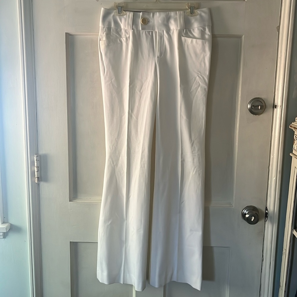 Banana Republic Martin Fit White Slacks